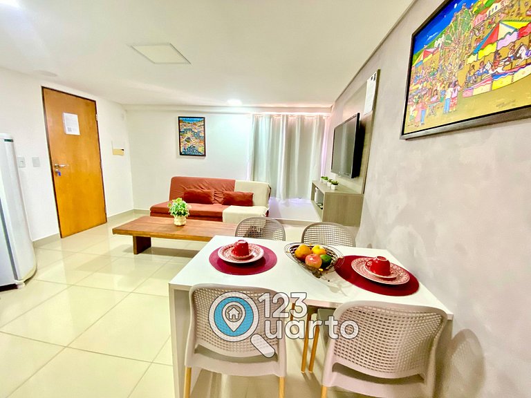 Gold Flat Cabo Branco By 123Quarto | Apartamento dois quarto