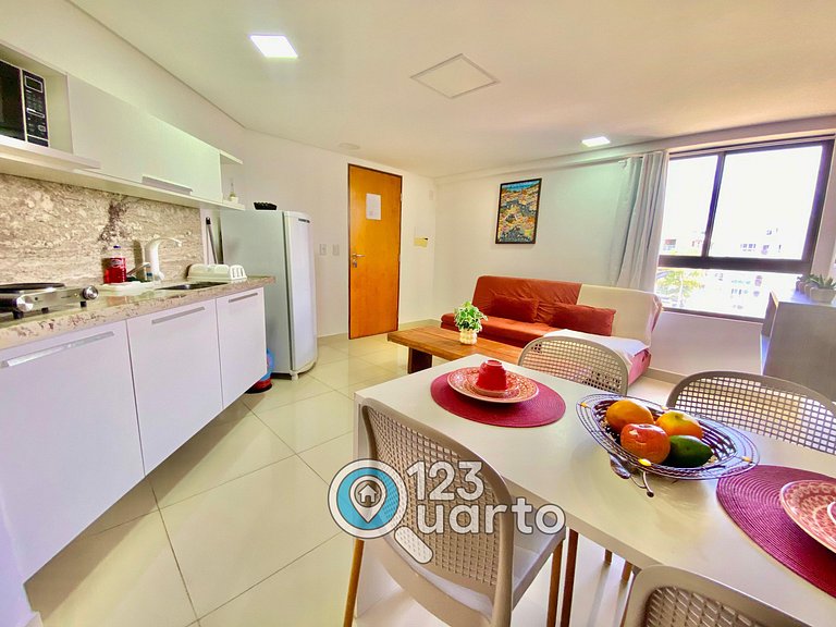 Gold Flat Cabo Branco By 123Quarto | Apartamento dois quarto