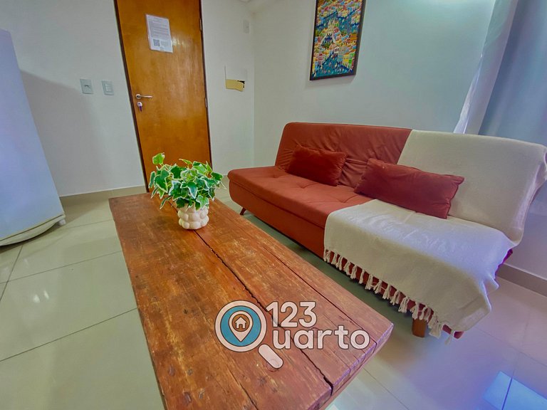 Gold Flat Cabo Branco By 123Quarto | Apartamento dois quarto