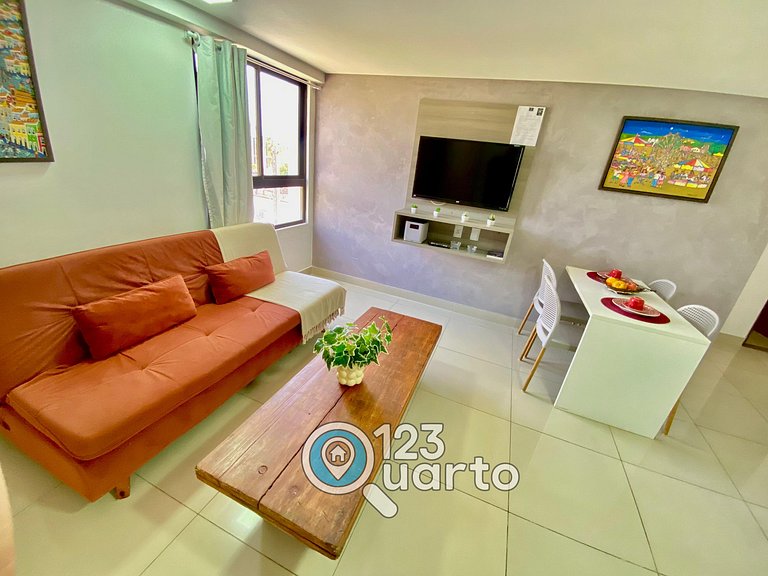 Gold Flat Cabo Branco By 123Quarto | Apartamento dois quarto