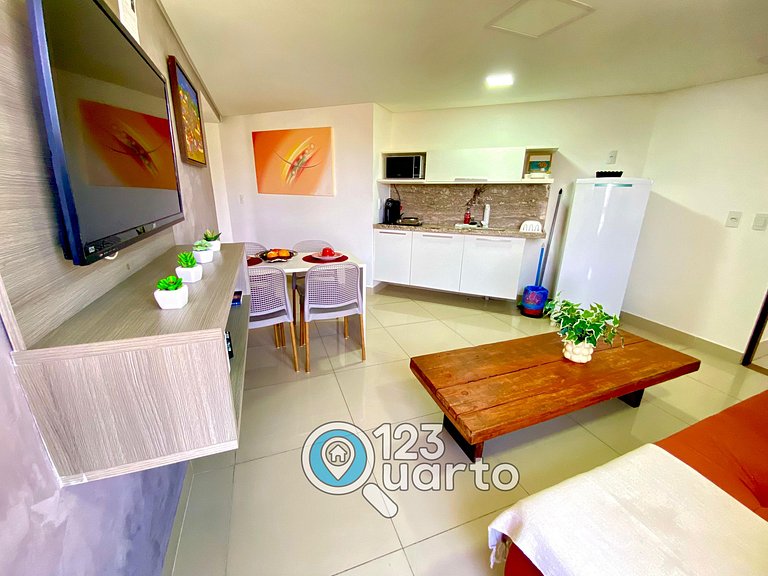 Gold Flat Cabo Branco By 123Quarto | Apartamento dois quarto