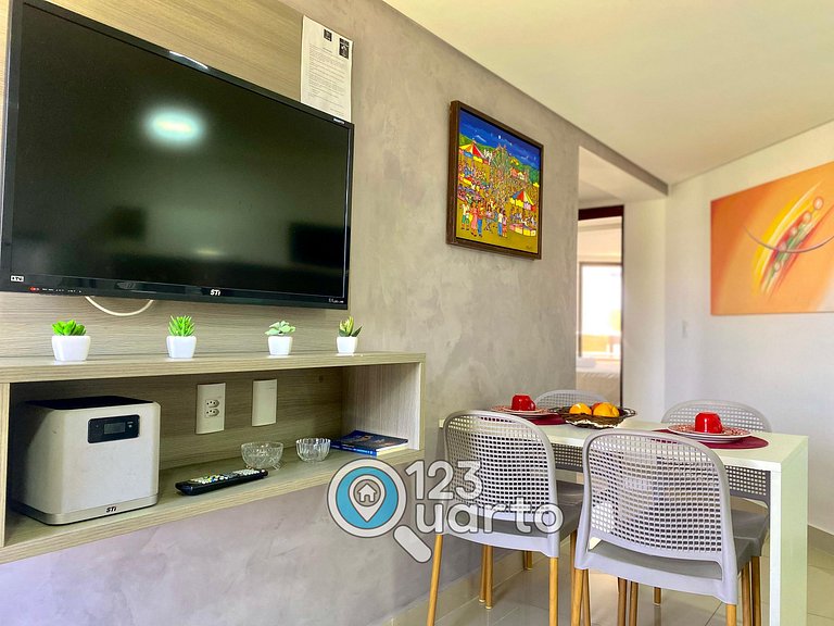 Gold Flat Cabo Branco By 123Quarto | Apartamento dois quarto