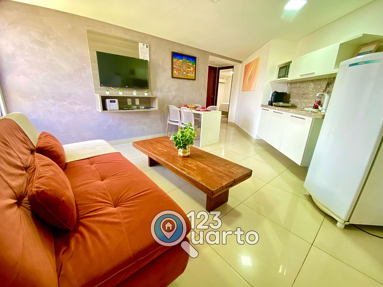 Gold Flat Cabo Branco By 123Quarto | Apartamento dois quarto