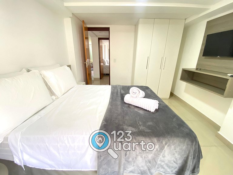 Gold Flat Cabo Branco By 123Quarto | Apartamento dois quarto