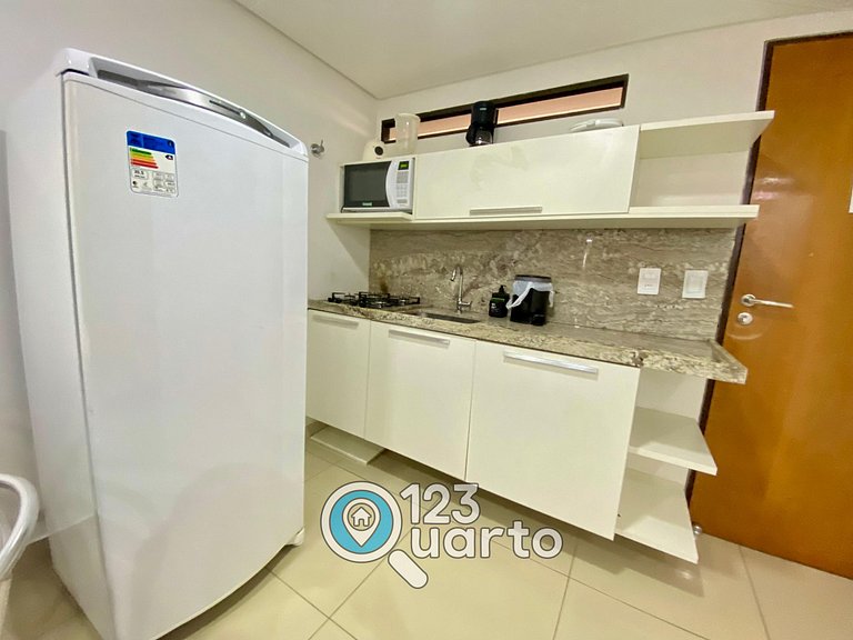 Gold Flat Cabo Branco By 123Quarto | Vista Piscina