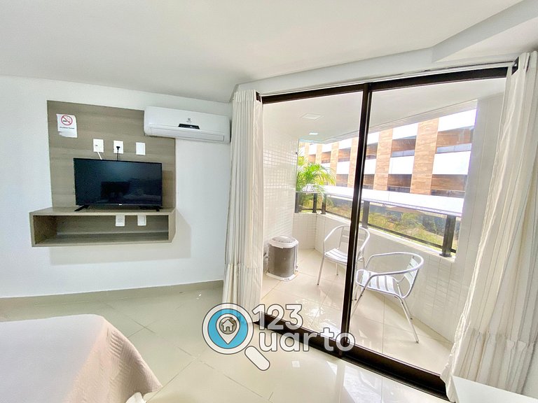 Gold Flat Cabo Branco By 123Quarto | Vista Piscina