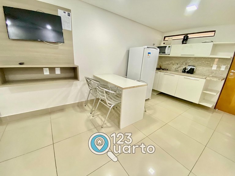 Gold Flat Cabo Branco By 123Quarto | Vista Piscina