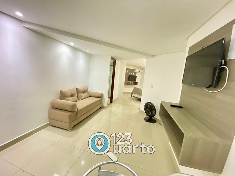 Gold Flat Cabo Branco By 123Quarto | Vista Piscina